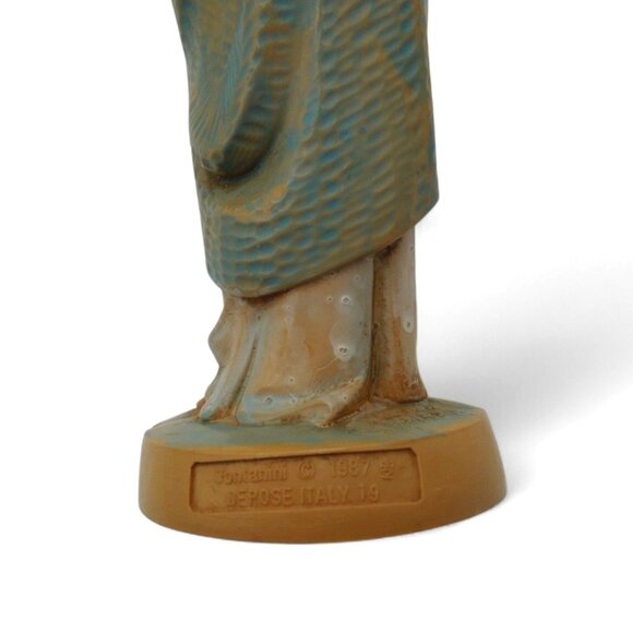 FONTANINI Simonetti Virgin Mary and Child Jesus 80s Figurine Italy Vintage 7" - Picture 9 of 11